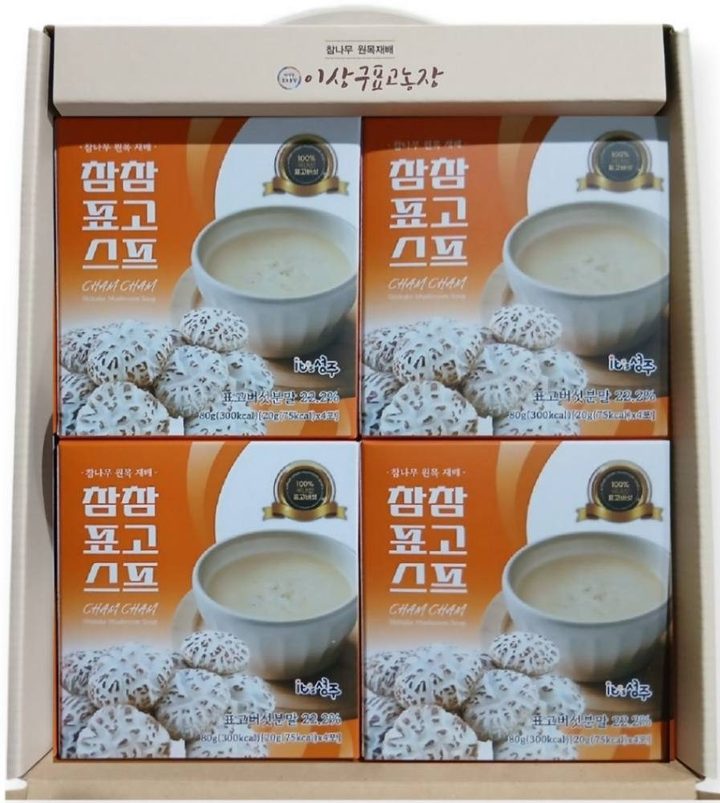 참참표고스프 4박스 선물 구성
